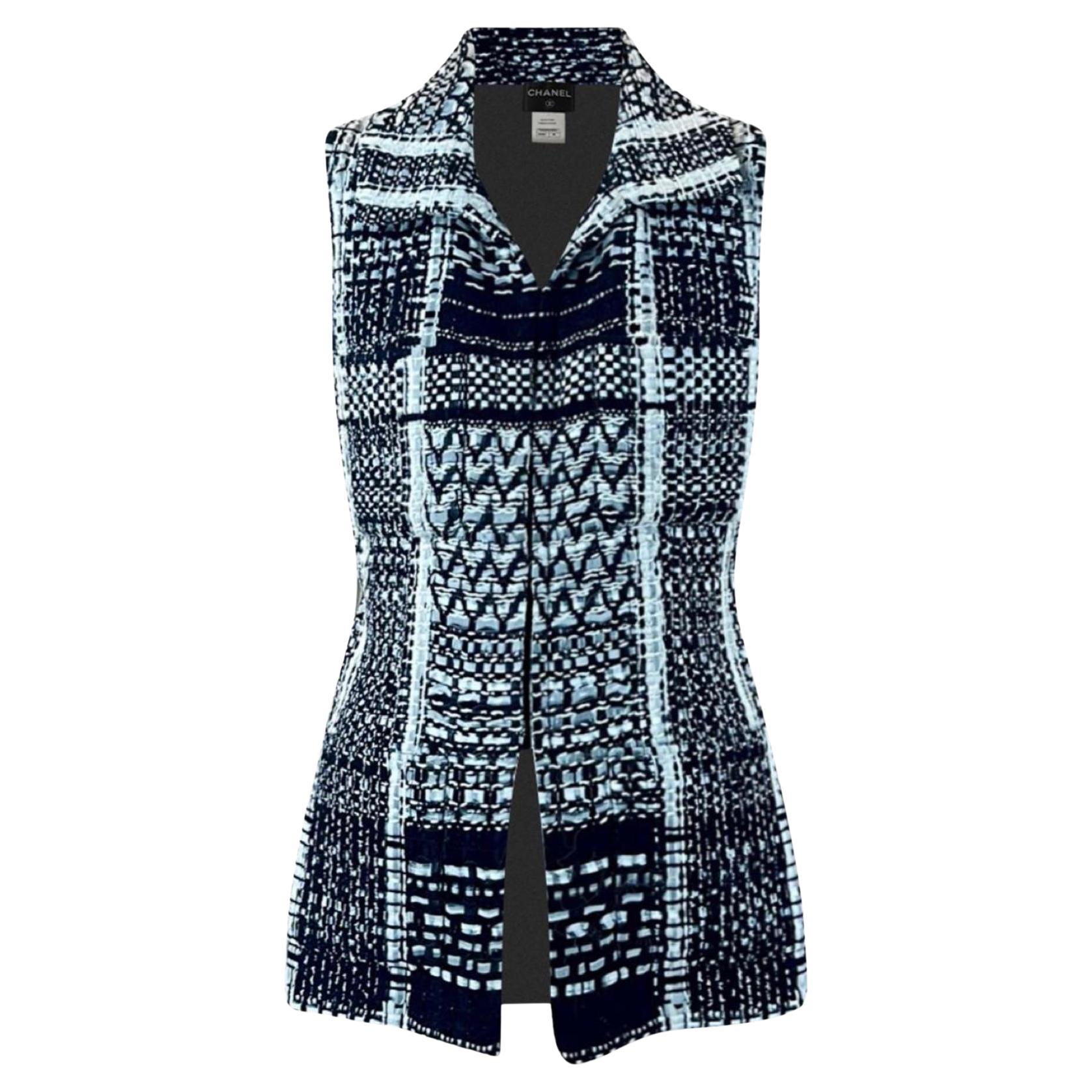 Chanel Paris / Dubai Ribbon Tweed Vest For Sale