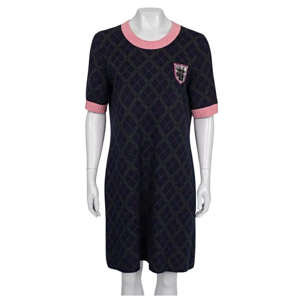 Chanel Paris-Edimbourg Cashmere Wool Blend Knit Dress Sz.44