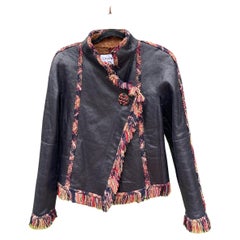 CHANEL, Jackets & Coats, Rare Chanel Vintage Silk Chain Bomber Jacket