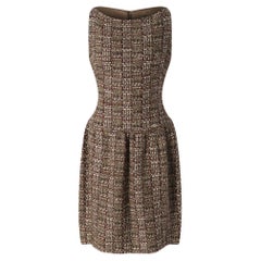 CHANEL Paris / EDINBURGH Autumnal Cézanne Palette Tweed Dress 36 FR
