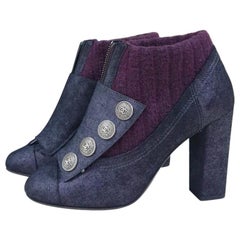 Chanel Paris Edinburgh Bordeaux Ankle Boots  Booties