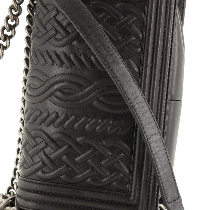 Chanel Paris-Edinburgh Boy Flap Bag Celtic Knot Embossed Calfskin Old Med 1