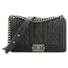 Chanel Paris-Edinburgh Boy Flap Bag Celtic Knot Embossed Calfskin Old Med