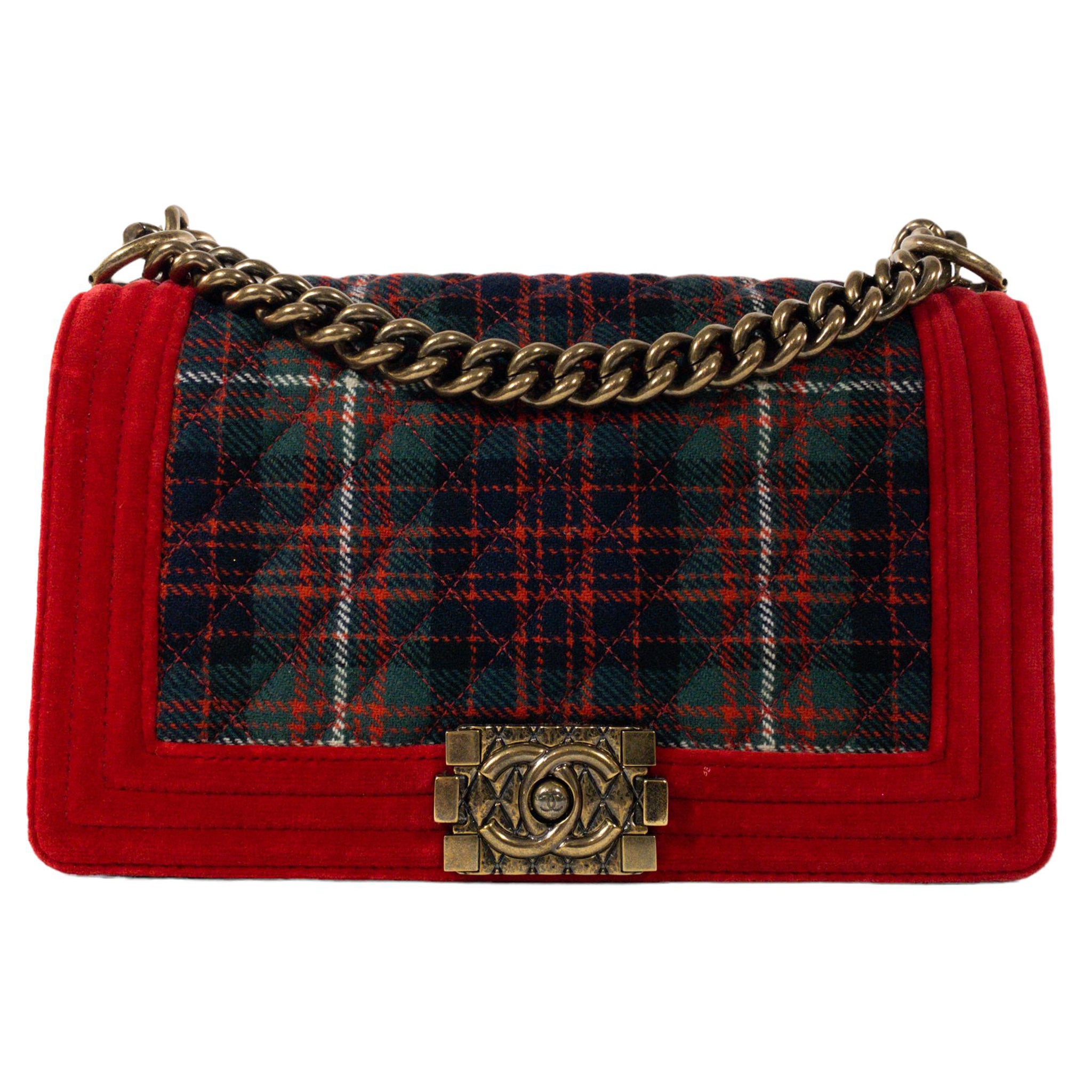 Chanel Paris Edinburgh Boy Old Medium Bag For Sale