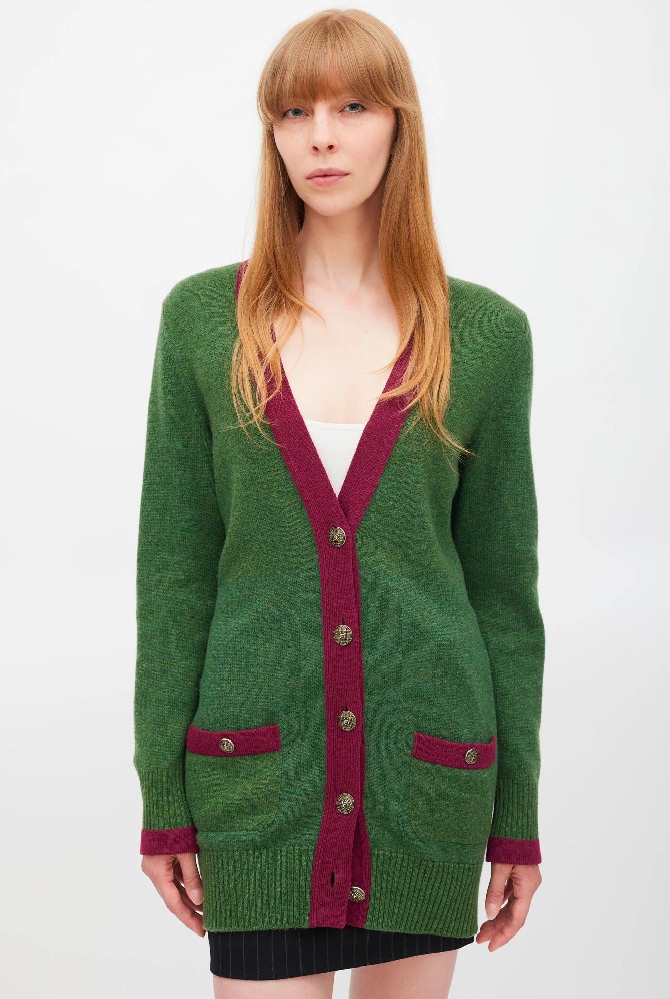 Chanel Paris / Edinburgh Kaschmir-Strickjacke 42 FR für Damen oder Herren
