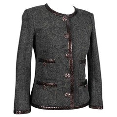 CHANEL Paris / Edinburgh CC Gripoix Buttons Tweed Jacket 36 FR