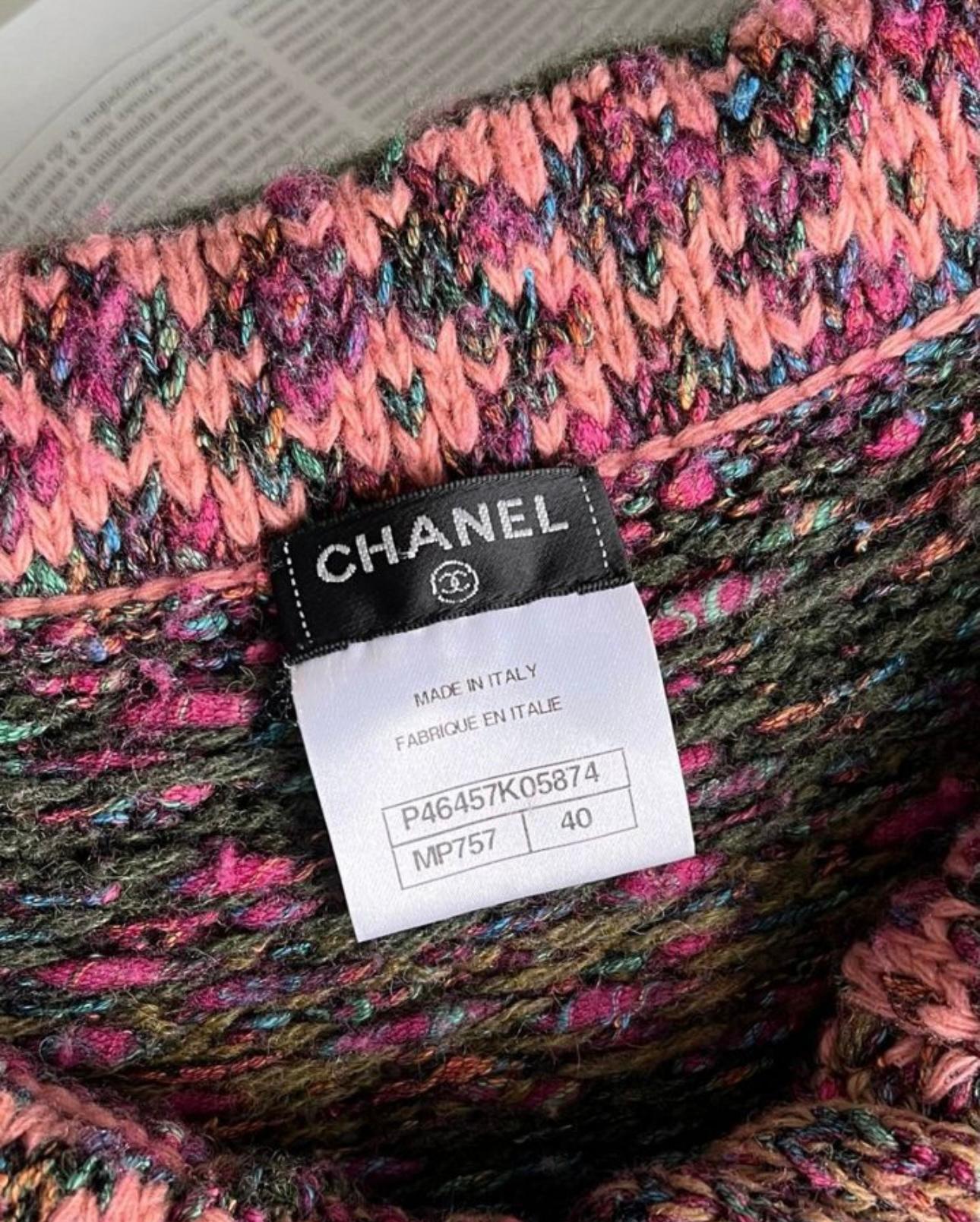 Chanel Paris / Edinburgh CC Jewel Buttons Cashmere Set 4