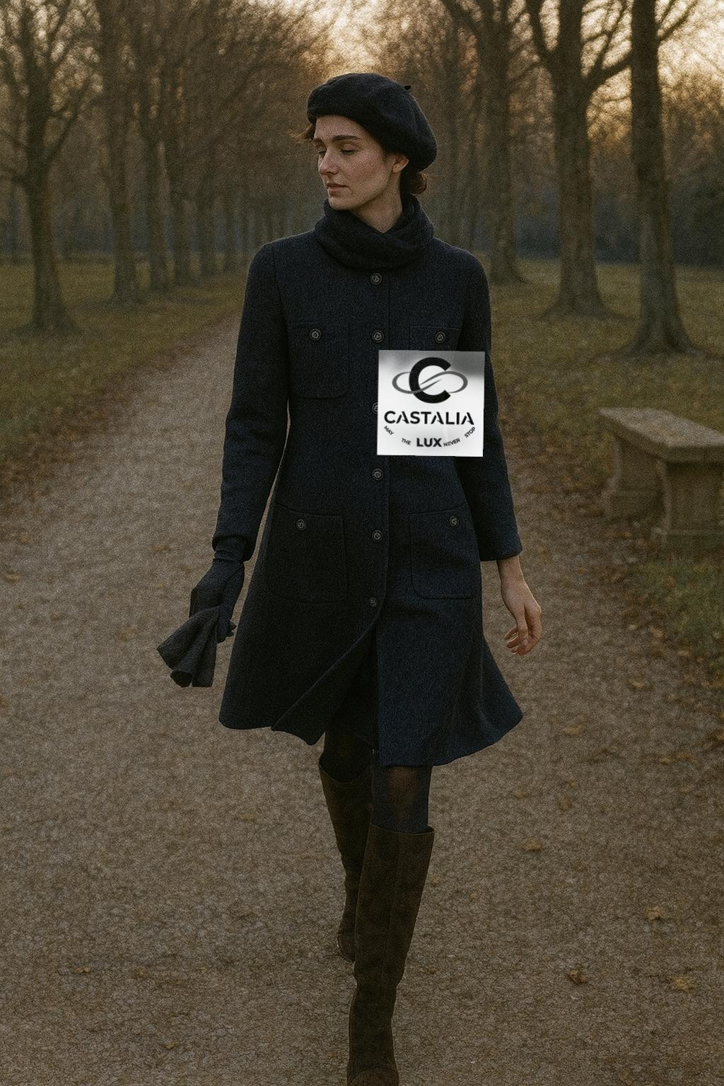CHANEL Paris / Edinburgh CC Lion Button Tweed Mantel 38 FR im Angebot 1