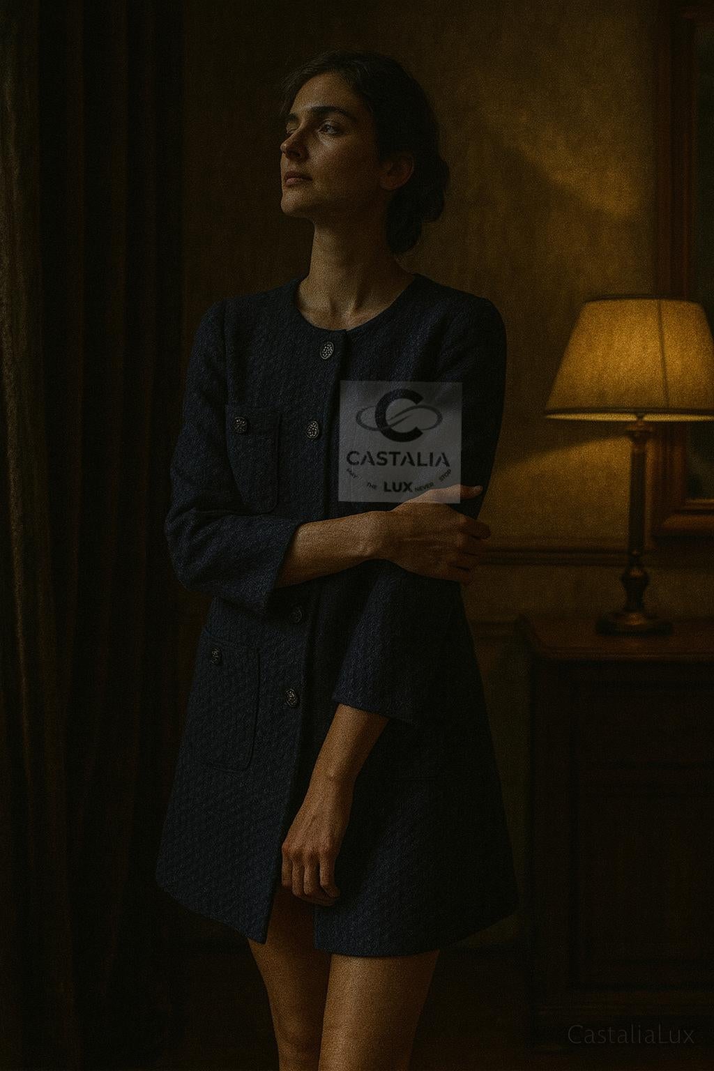 CHANEL Paris / Edinburgh CC Lion Button Tweed Coat 38 FR For Sale 4