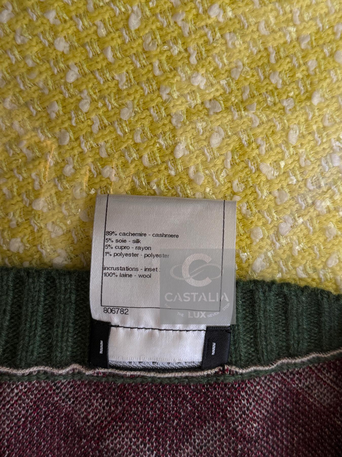 Chanel Paris / Edinburgh CC Patch Tartan Kleid 40 FR im Angebot 7
