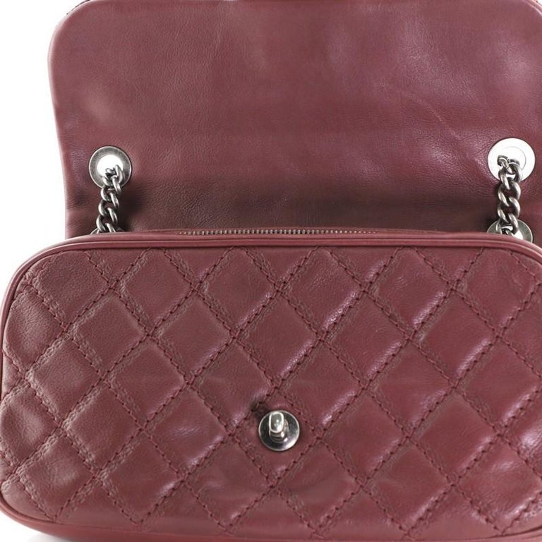 Chanel Paris-Edinburgh Square Flap Bag Quilted Aged Calfskin at 1stDibs