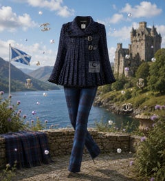 CHANEL Paris / Edinburgh Collectible Lesage Tweed Cape Jacket 38 FR