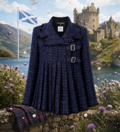 CHANEL Paris / Edinburgh Collectible Lesage Tweed Cape Jacket 38 FR