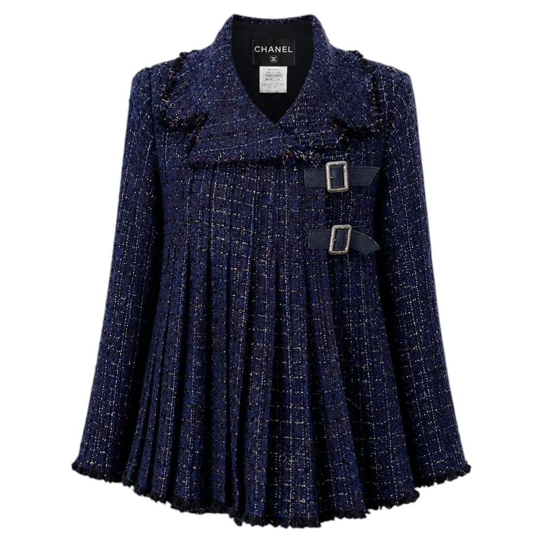 CHANEL Paris / Edinburgh Collectible Lesage Tweed Cape Jacket 38 FR For Sale