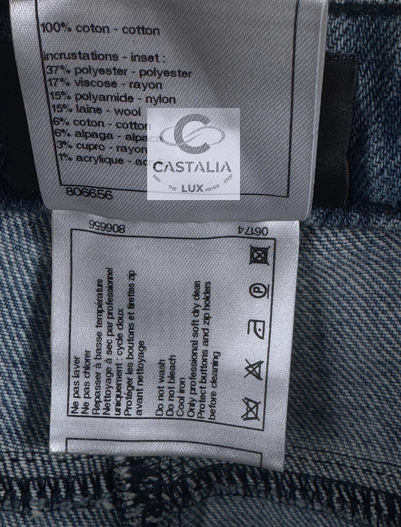 CHANEL París / Edimburgo Coleccionistas Vaqueros de tartán 36 FR en venta 7