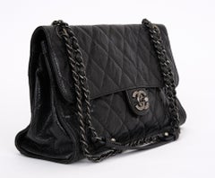 Chanel Paris-Edinburgh Crave Black Glazed Flap Bag