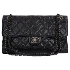 Chanel Paris-Edinburgh Crave Black Glazed Flap Bag