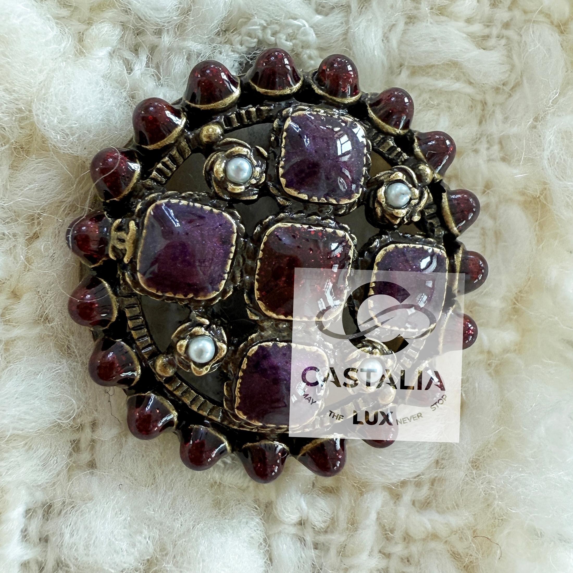 Chanel Paris / Edinburgh Giacca in tweed tartan ecru 38 FR in vendita 11