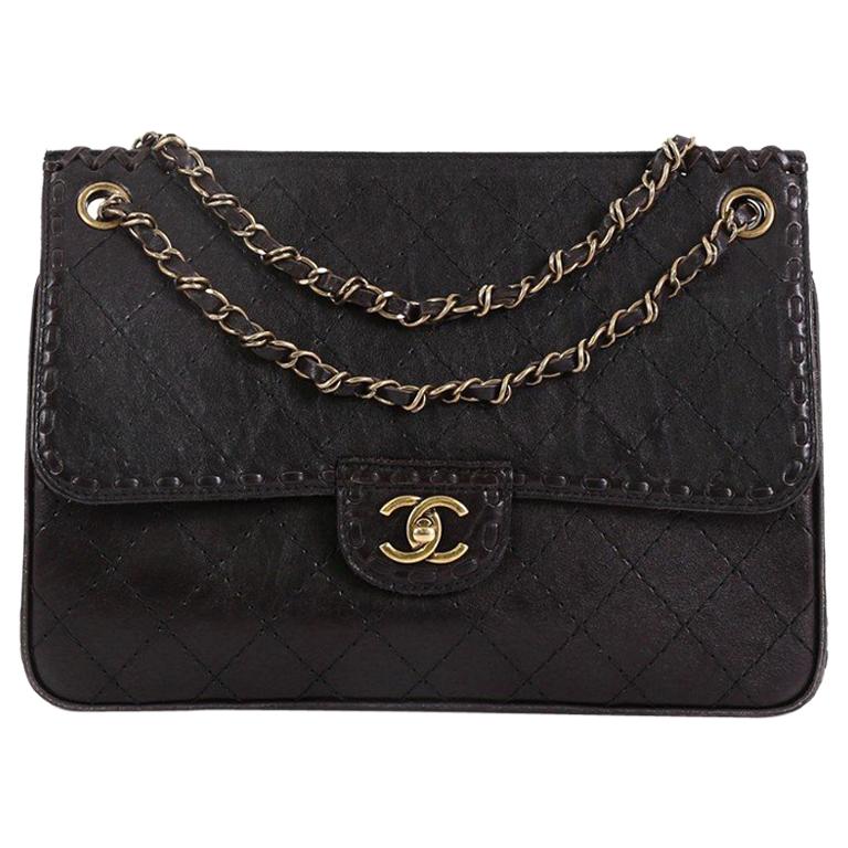 Chanel ParisEdinburgh Flap Bag Quilted Calfskin Medium at 1stDibs