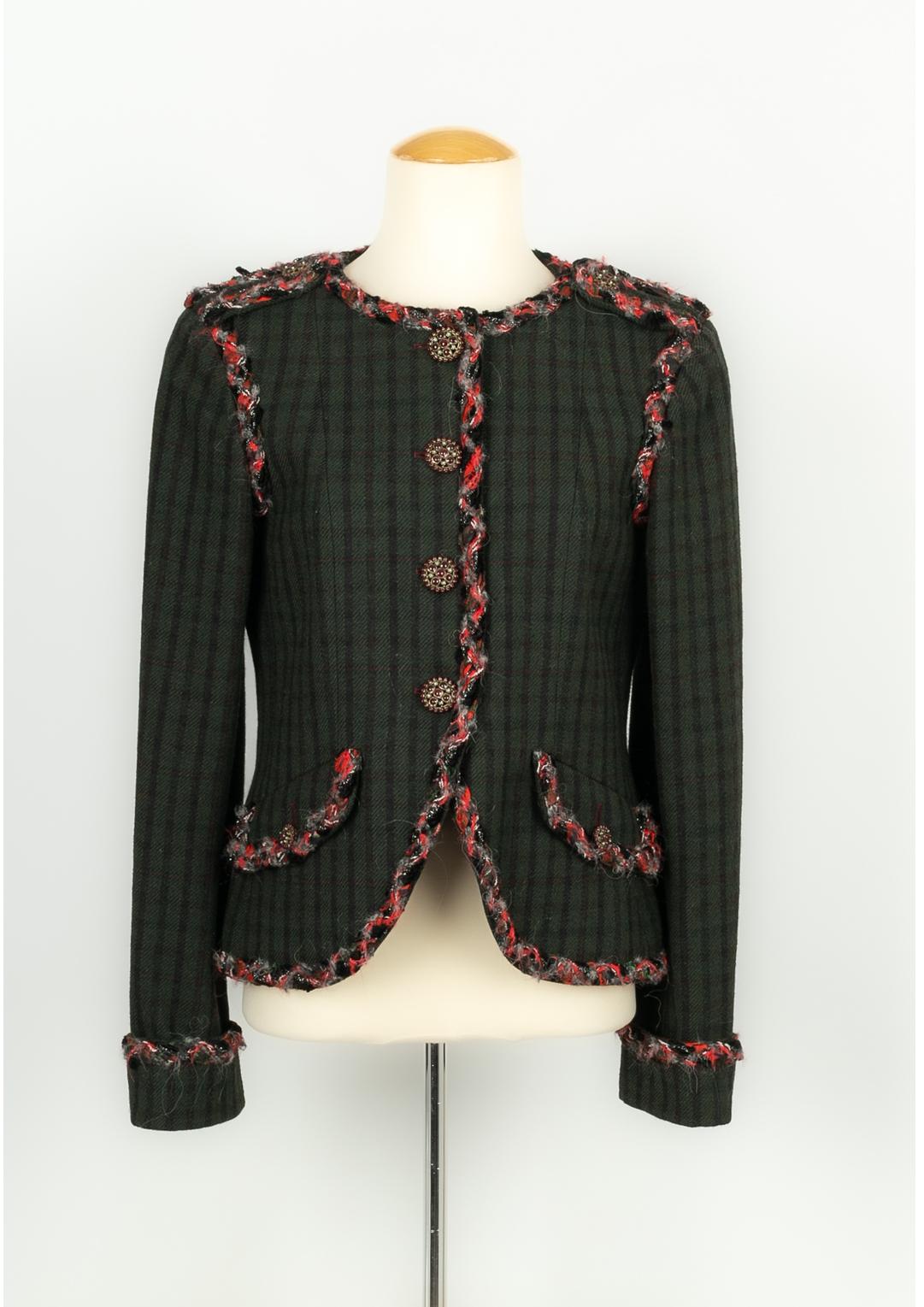 Chanel Paris / Edinburgh Gorgeous CC Gripoix Buttons Jacket  In Excellent Condition In Dubai, AE