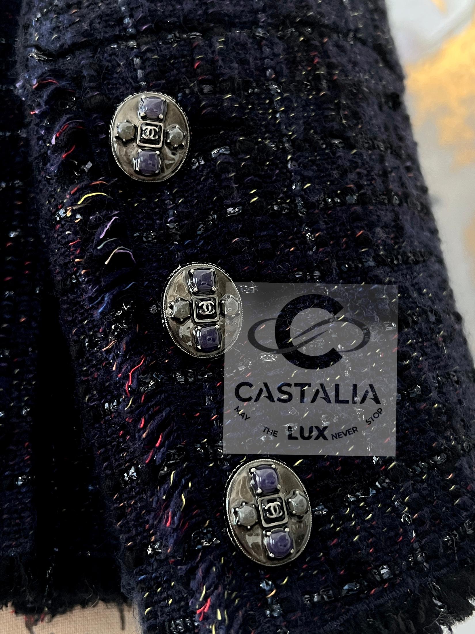 CHANEL París / Edimburgo Chaqueta de tweed Highland Grandeur 38 FR 2