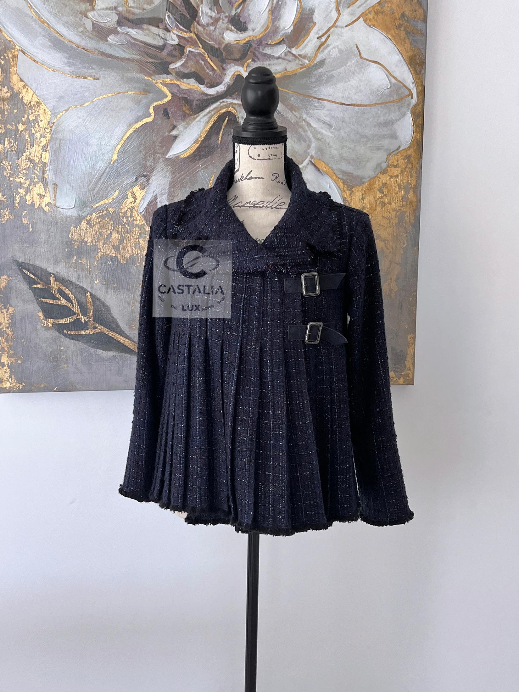 CHANEL París / Edimburgo Chaqueta de tweed Highland Grandeur 38 FR Negro