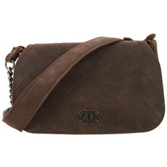 Chanel Paris-Edinburgh Highlander Messenger Bag Quilted Distressed Leather