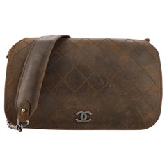 Chanel Paris-Edinburgh Highlander Messenger Bag Quilted Nubuck Large