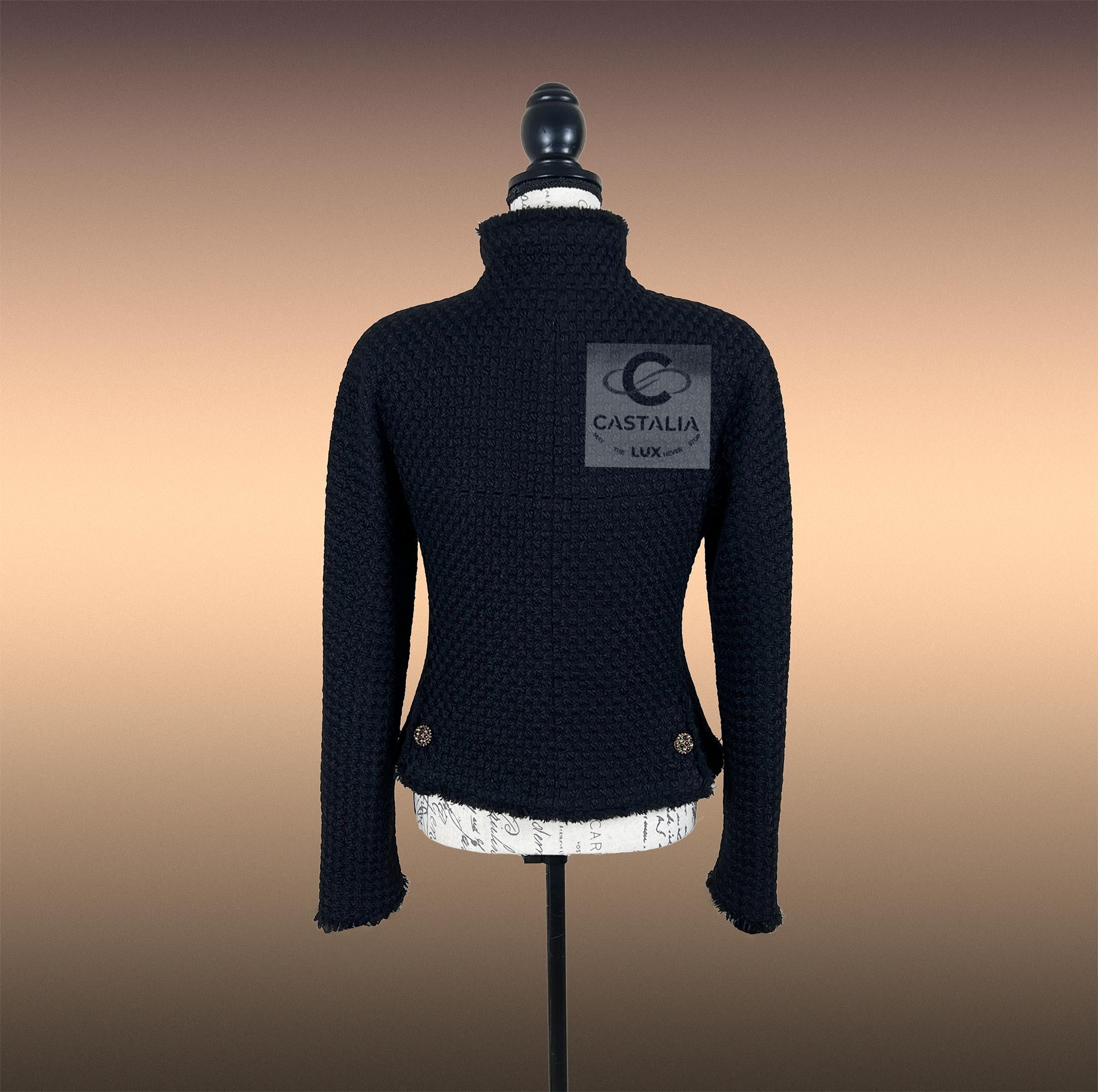 CHANEL París / Edimburgo Chaqueta de tweed Masterpiece 40 FR en venta 8