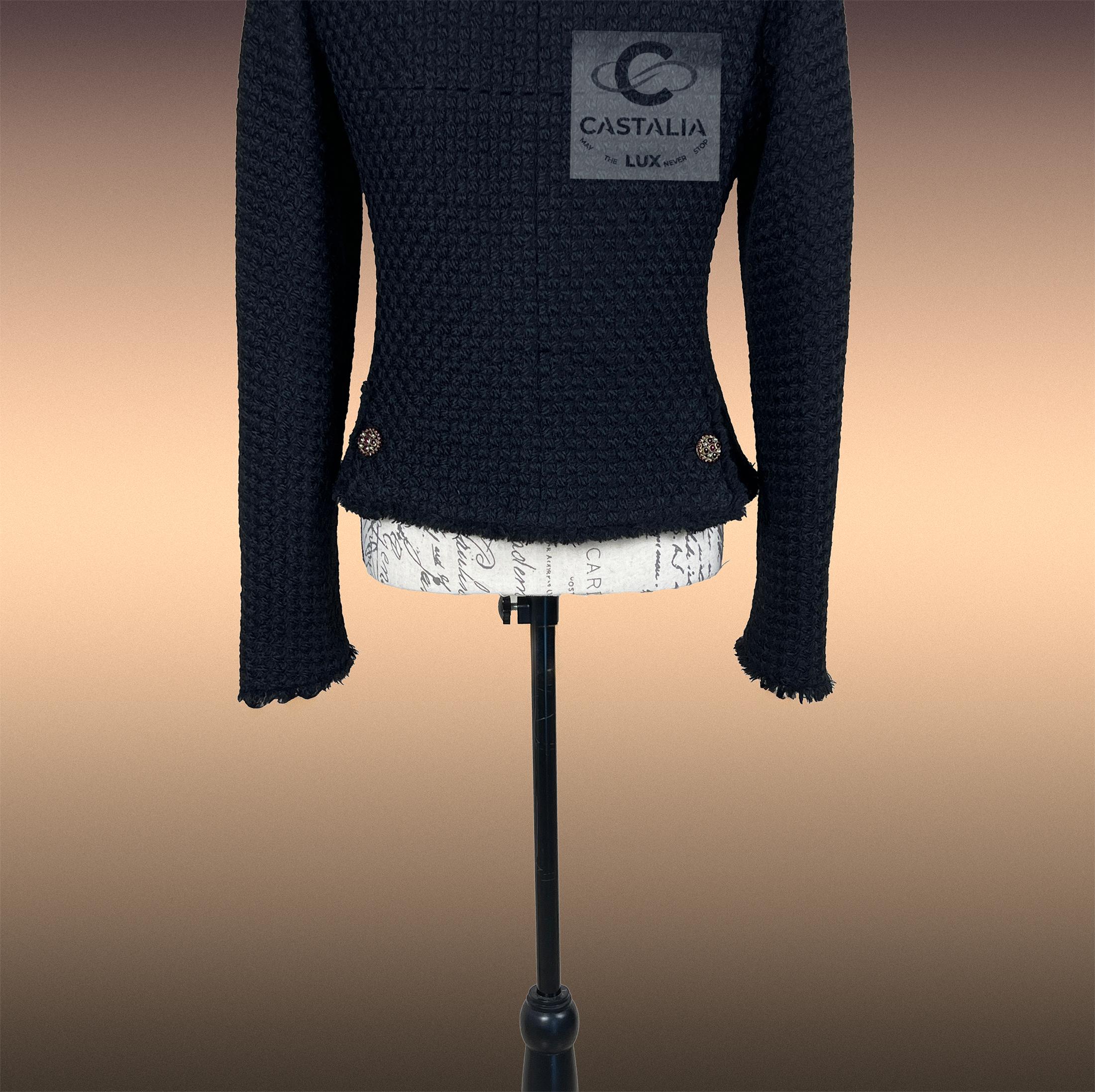 CHANEL París / Edimburgo Chaqueta de tweed Masterpiece 40 FR en venta 9