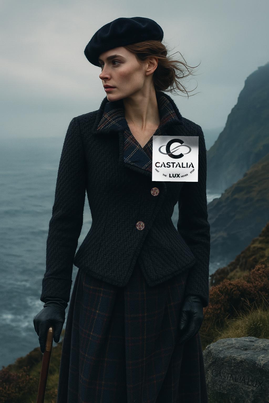 CHANEL Paris–Édimbourg Masterpiece Tweed Jacket 40 FR Collection Métiers d’Art 2012/13

~ Where Highland myth meets Parisian commandment 
this is not merely a jacket—it is Lagerfeld’s immortal ode to Chanel’s secret Scottish chapter, distilled into