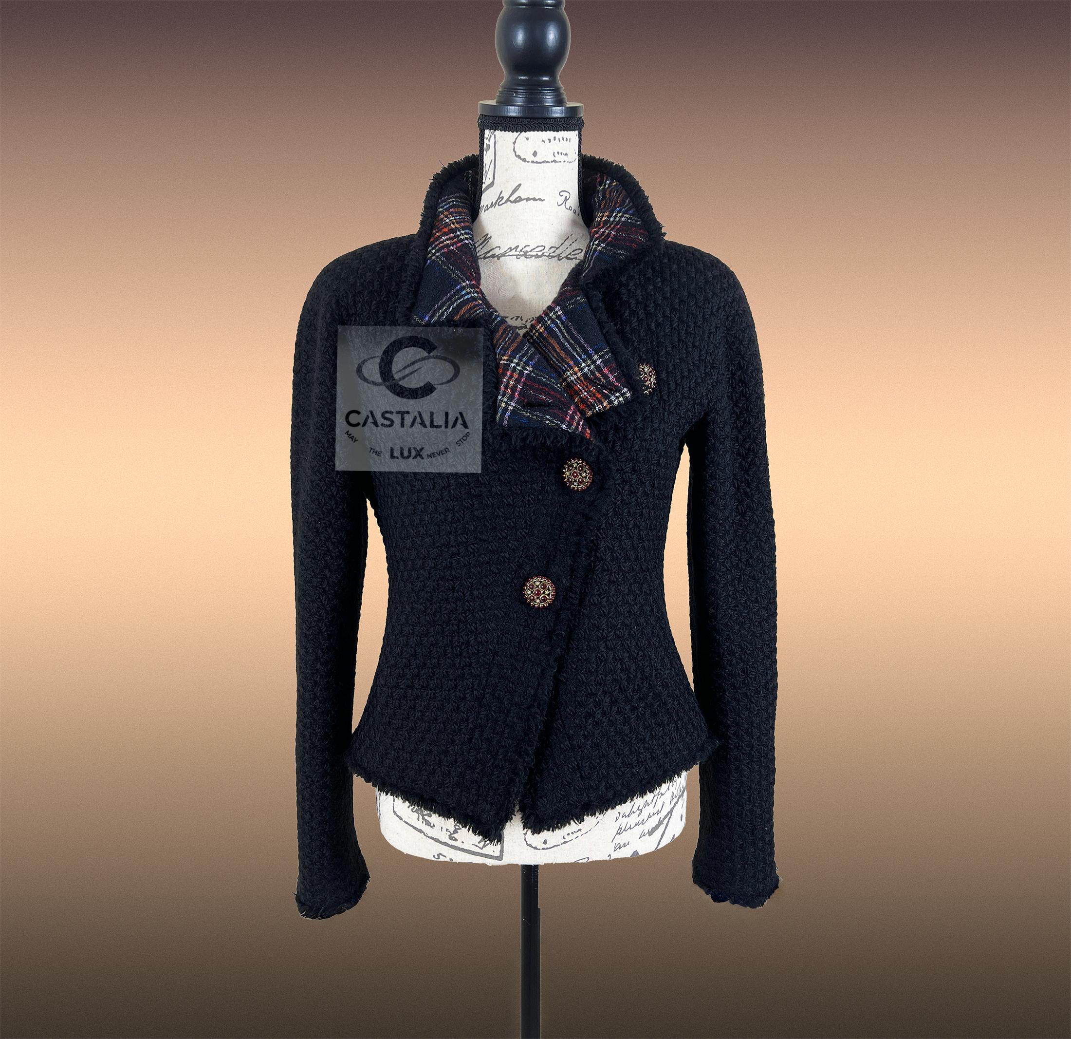 CHANEL París / Edimburgo Chaqueta de tweed Masterpiece 40 FR en venta 2