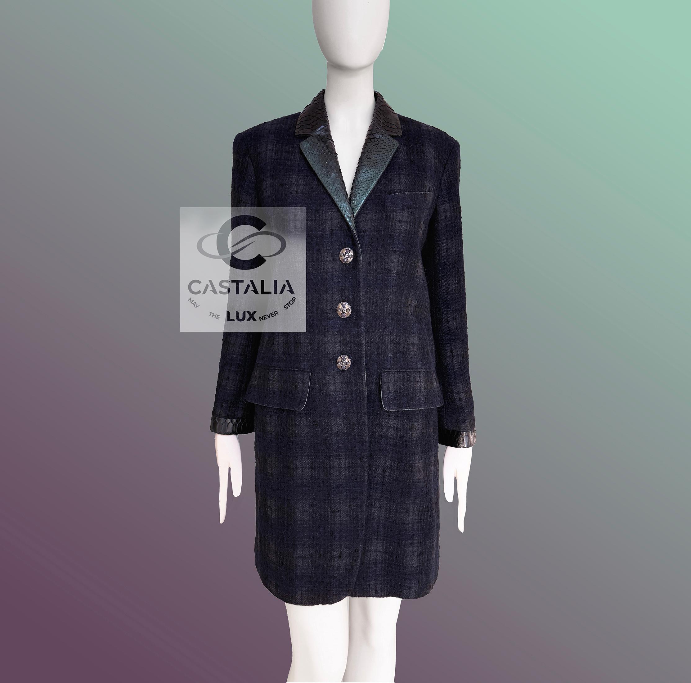 Chanel París / Edimburgo Abrigo Relic Tartán Tweed 36 FR en venta 6