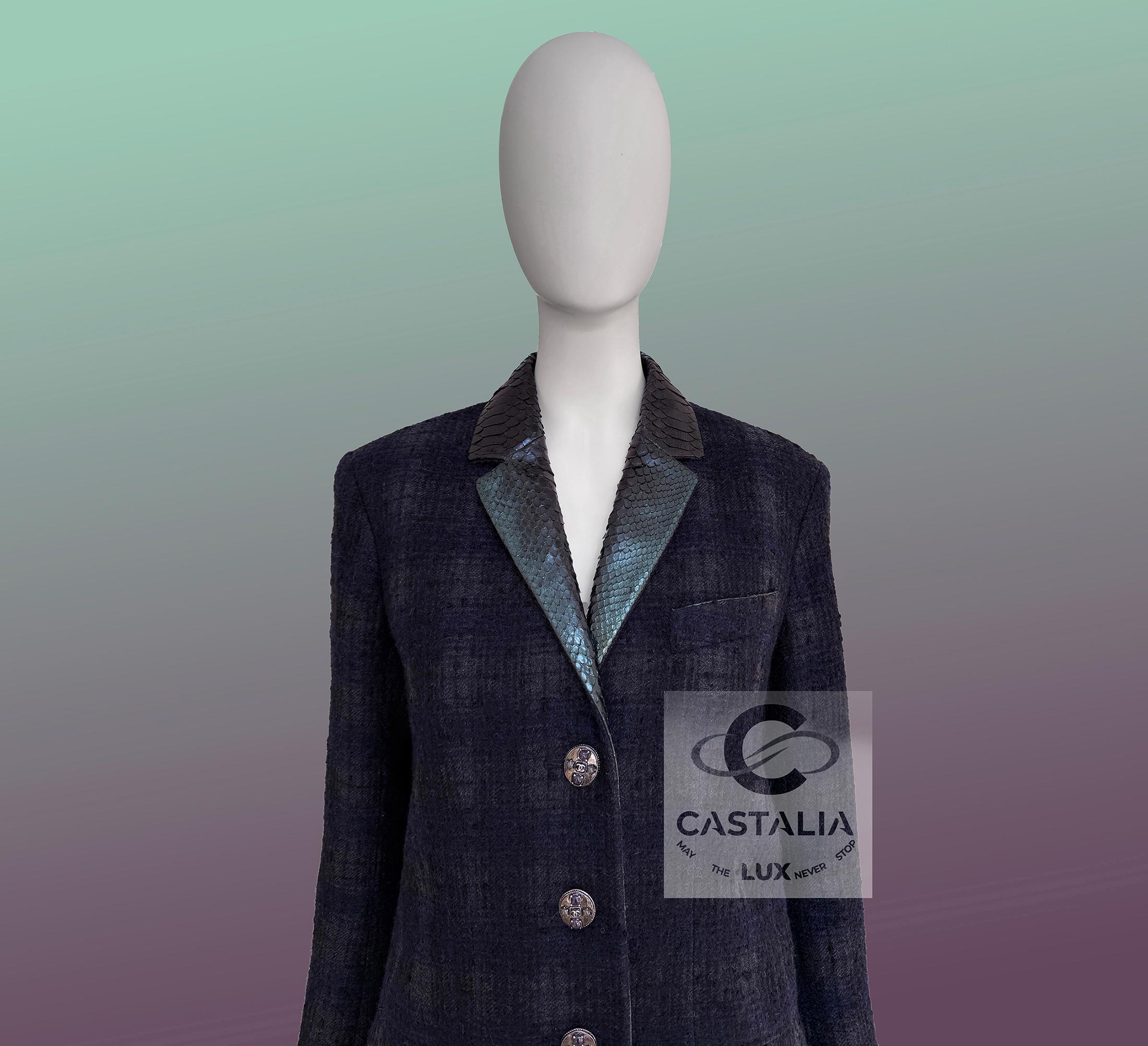 Chanel París / Edimburgo Abrigo Relic Tartán Tweed 36 FR en venta 7