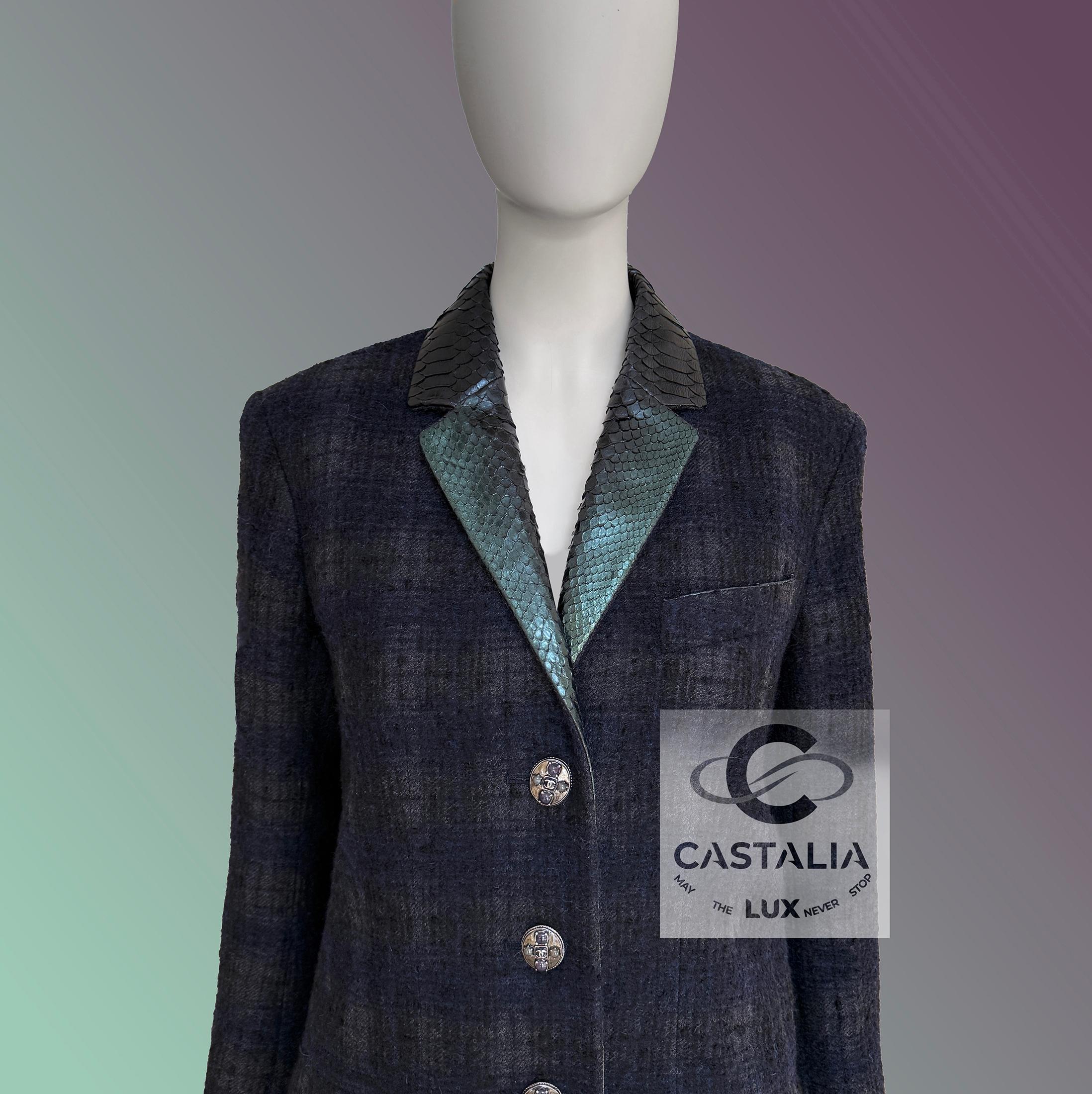 Chanel París / Edimburgo Abrigo Relic Tartán Tweed 36 FR en venta 10