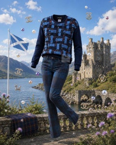 Chanel Paris / Edinburgh Ribbons & Tartan Braids Jumper 40 FR