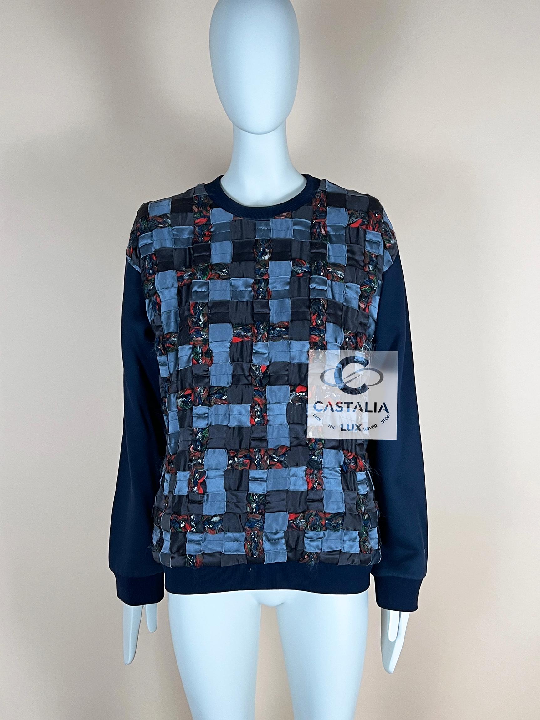 Purple Chanel Paris / Edinburgh Ribbons & Tartan Braids Jumper 40 FR