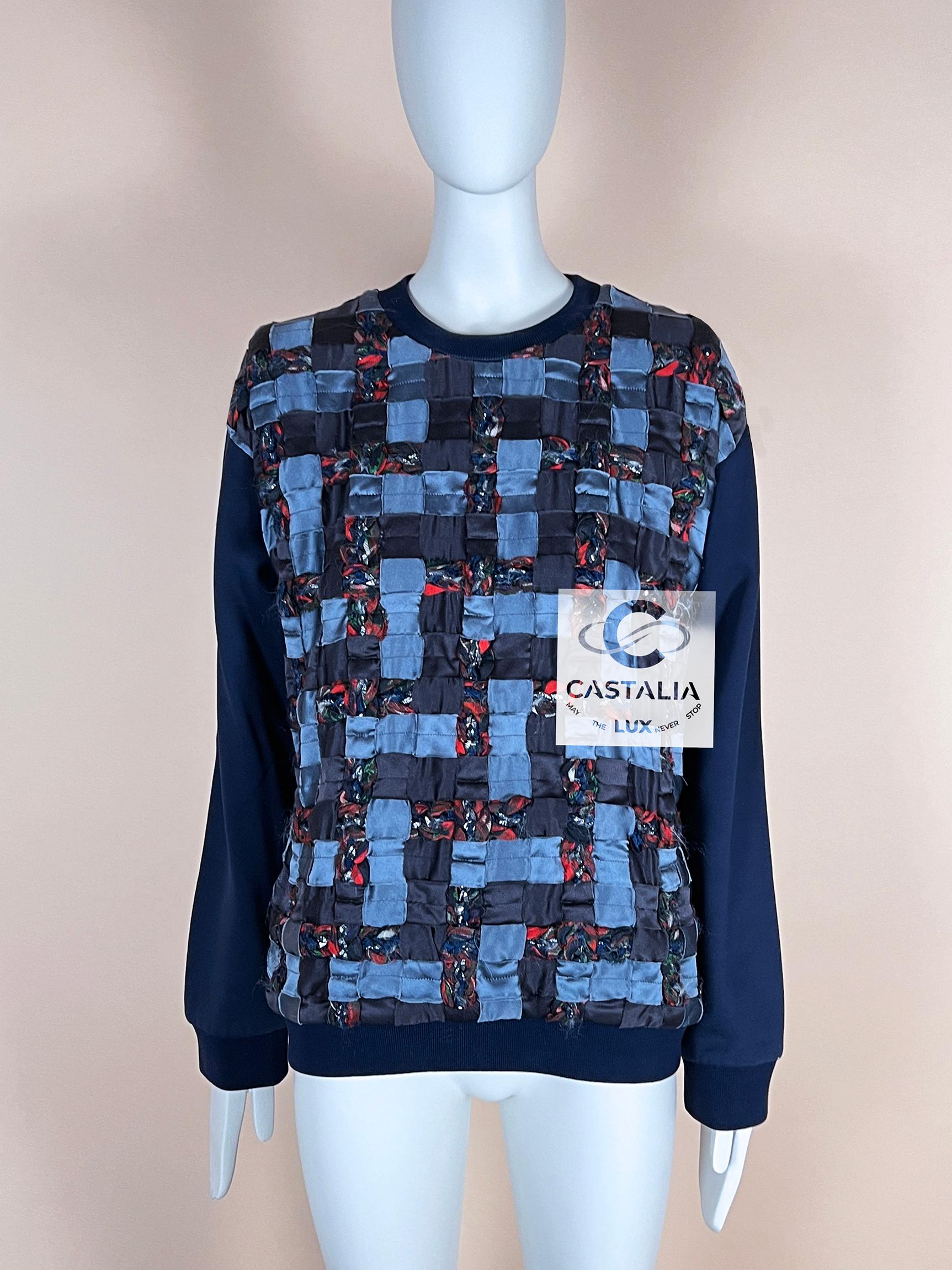 Chanel Paris / Edinburgh Ribbons & Tartan Braids Jumper 40 FR 2