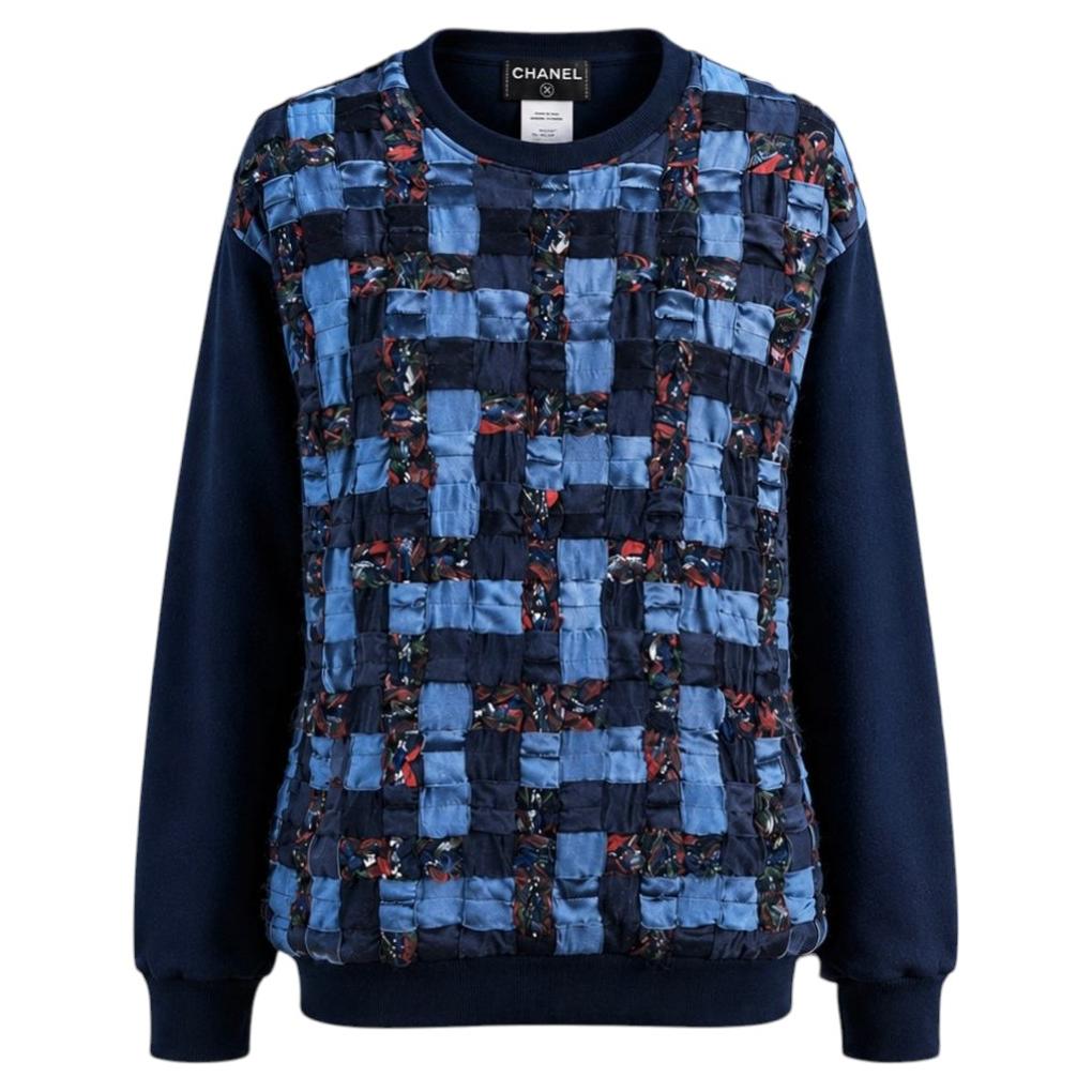 Chanel Paris / Edinburgh Pullover mit Bändern und Tartanbändern und Armbändern 40 FR im Angebot