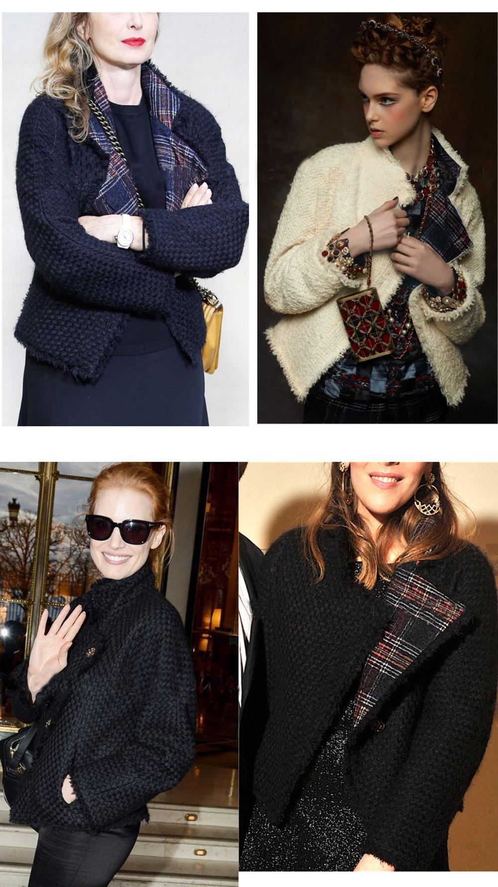 Chanel Paris / Edinburgh Tartan Black Tweed Jacket 4
