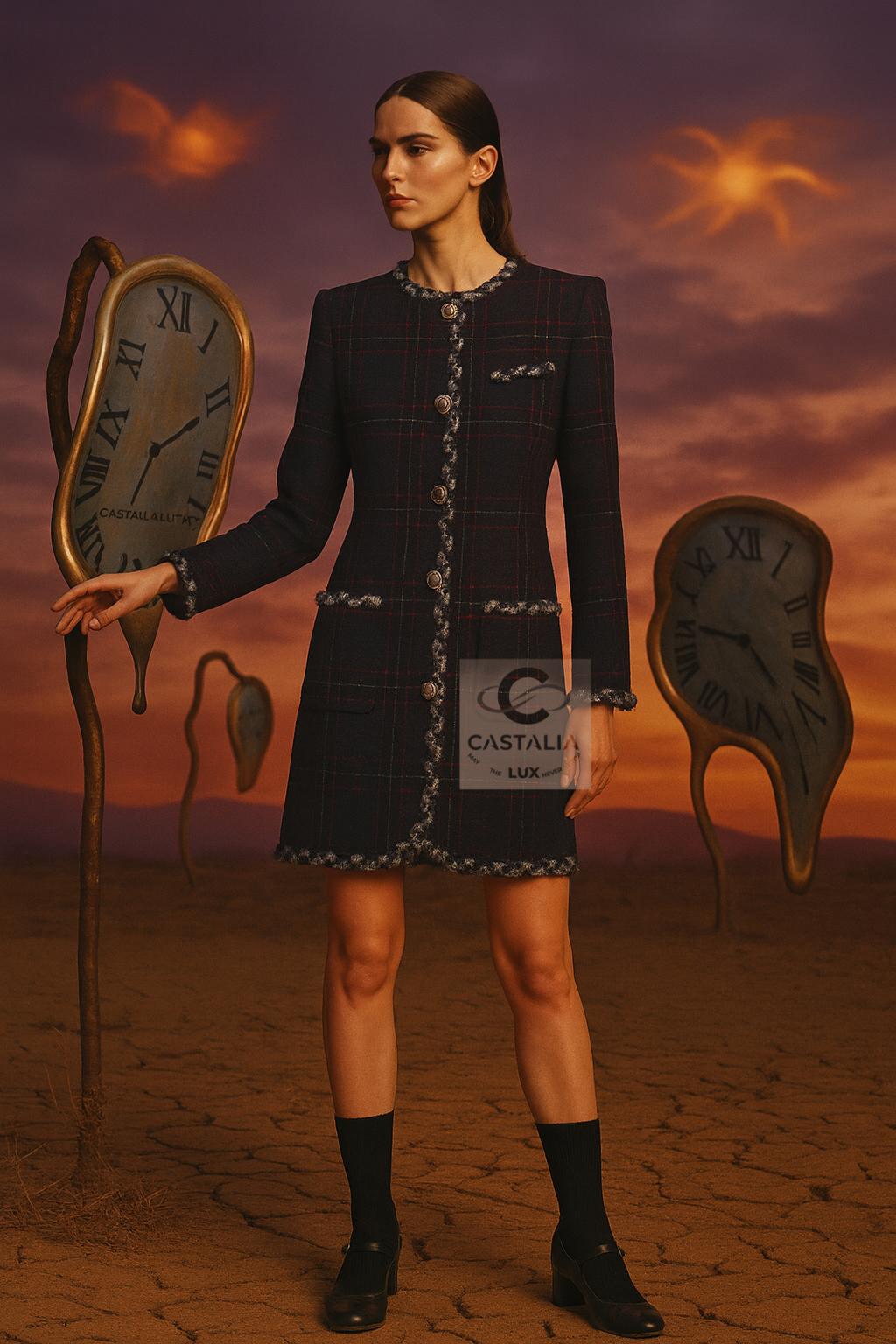 Chanel Paris / Edinburgh Tartan Relic Runway Mantel 36 FR im Angebot 6