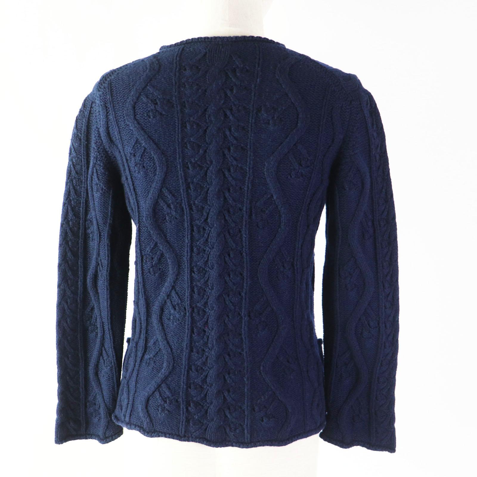 Chanel Paris / Edinburgh Thistle Brooch Cardigan 3