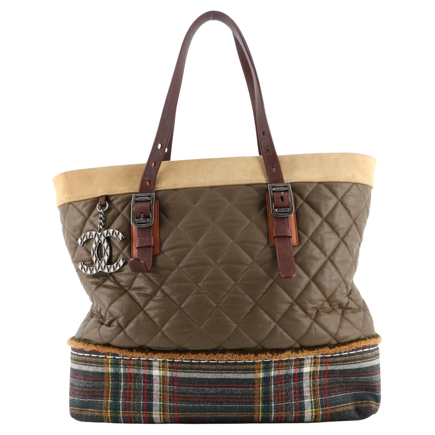 Chanel Paris-Edinburgh Tote Quilted Mixed Leather with Flannel Medium