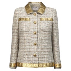 CHANEL Paris / EGYPT CC Scarab Button Tweed Jacket 34 FR
