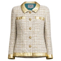 CHANEL Paris / EGYPT CC Scarab Button Tweed Jacket 40 FR