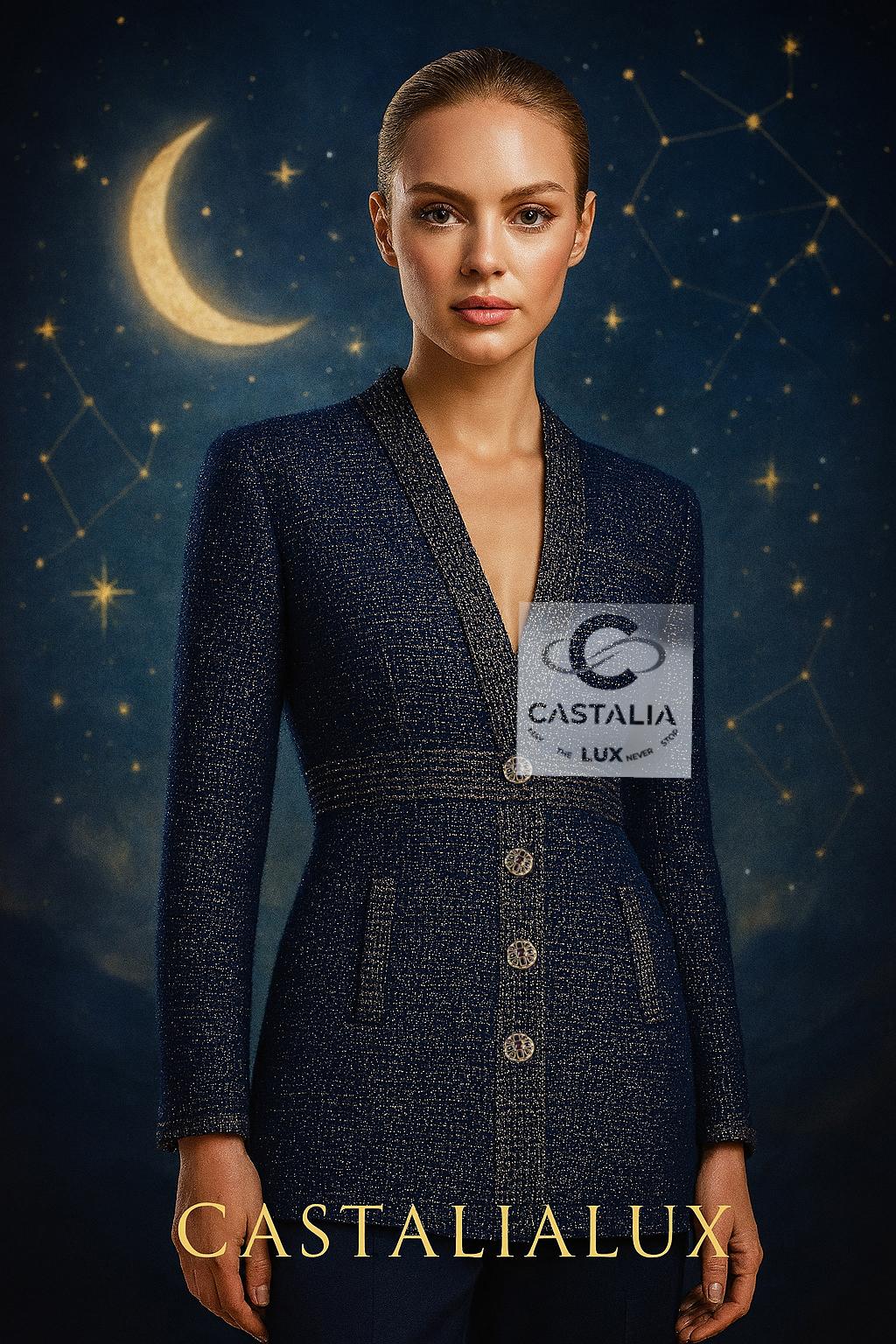 Chanel Paris / Egypt Celestial Gleam Jacket with CC Gripoix Buttons 36 FR For Sale 2