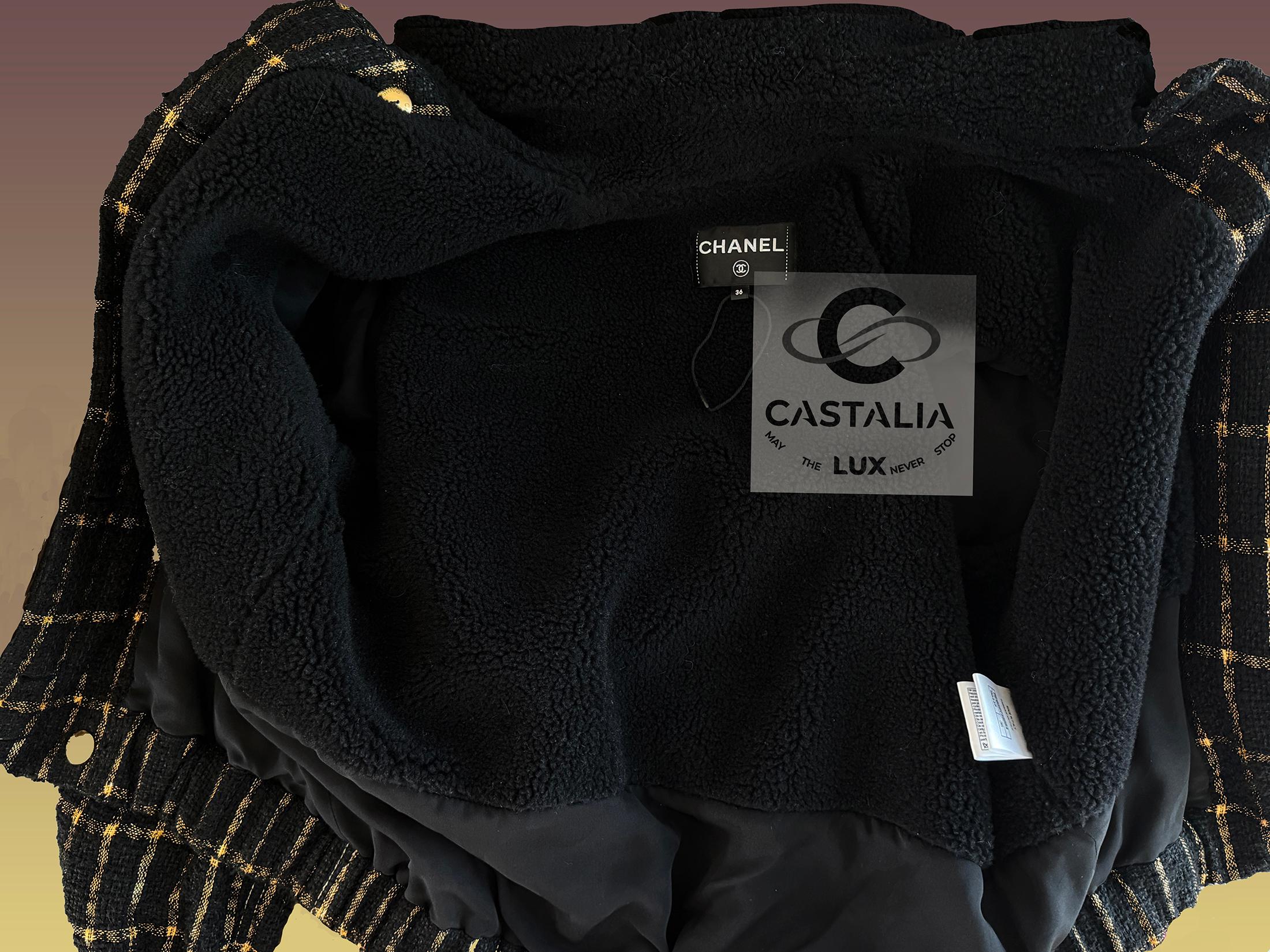 Chanel Paris / Egypt Eternal Geometry Giacca in tweed nero 36 FR in vendita 9