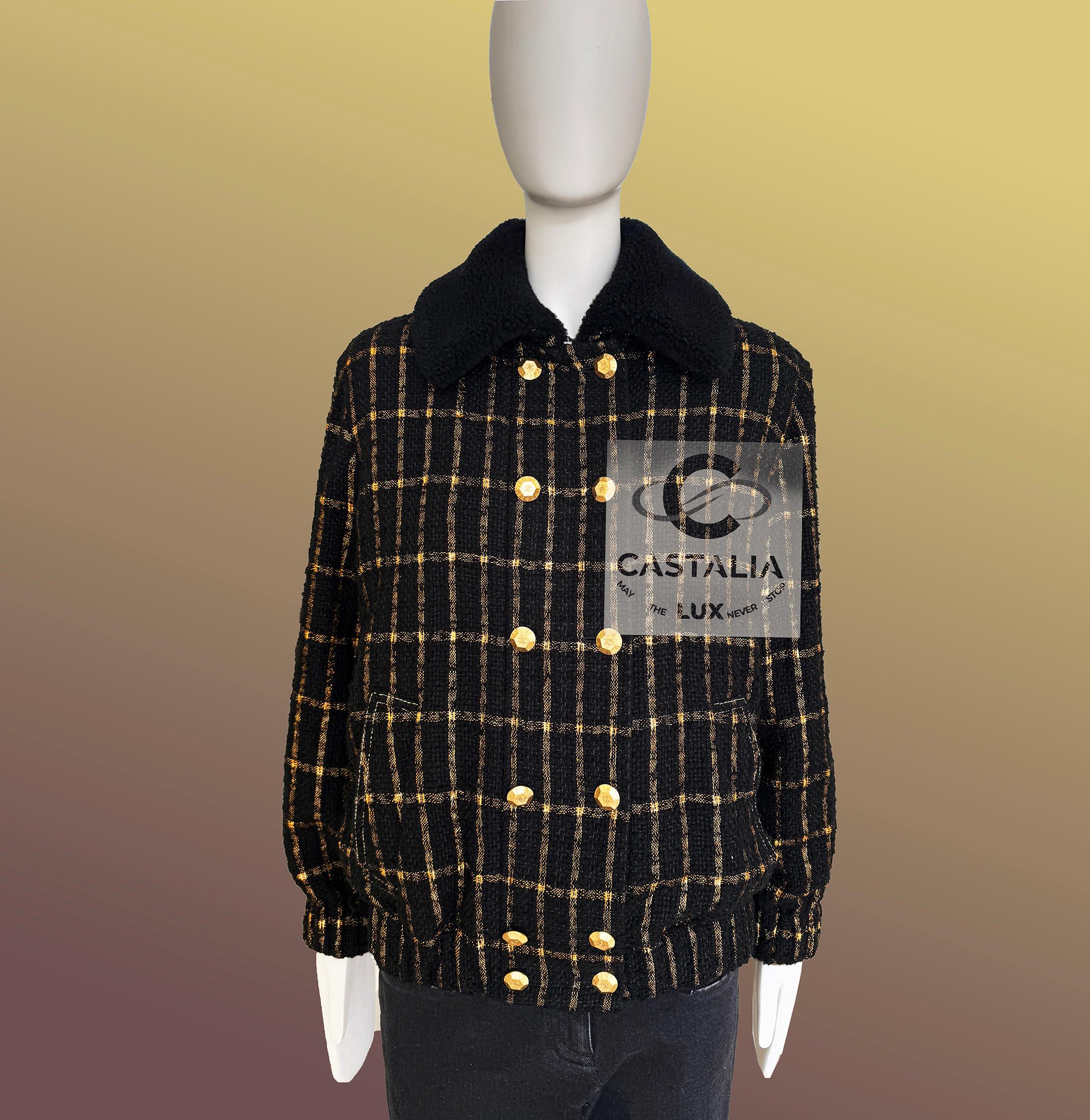 da uomo o donna Chanel Paris / Egypt Eternal Geometry Giacca in tweed nero 36 FR in vendita