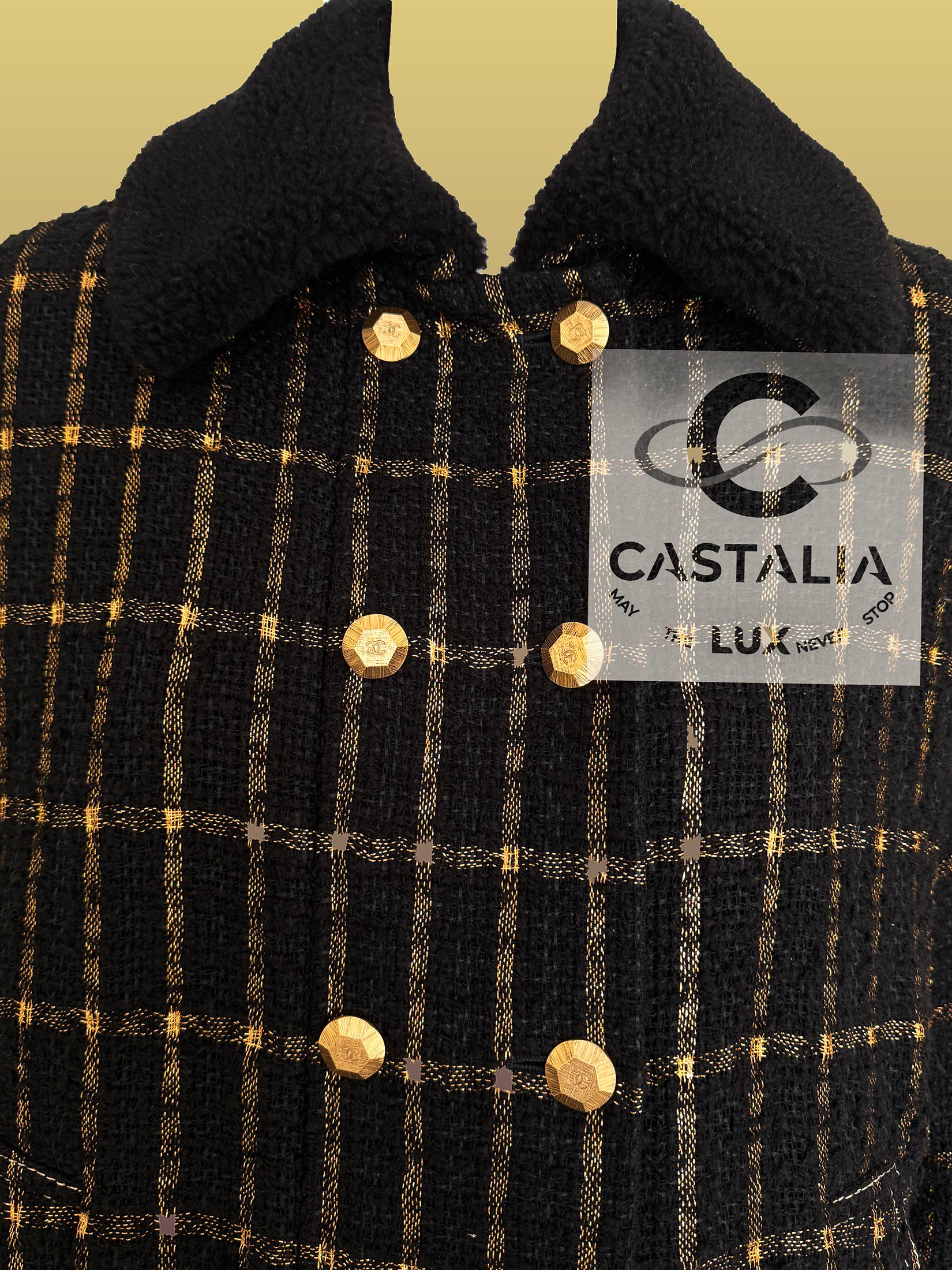 Chanel Paris / Egypt Eternal Geometry Giacca in tweed nero 36 FR in vendita 3