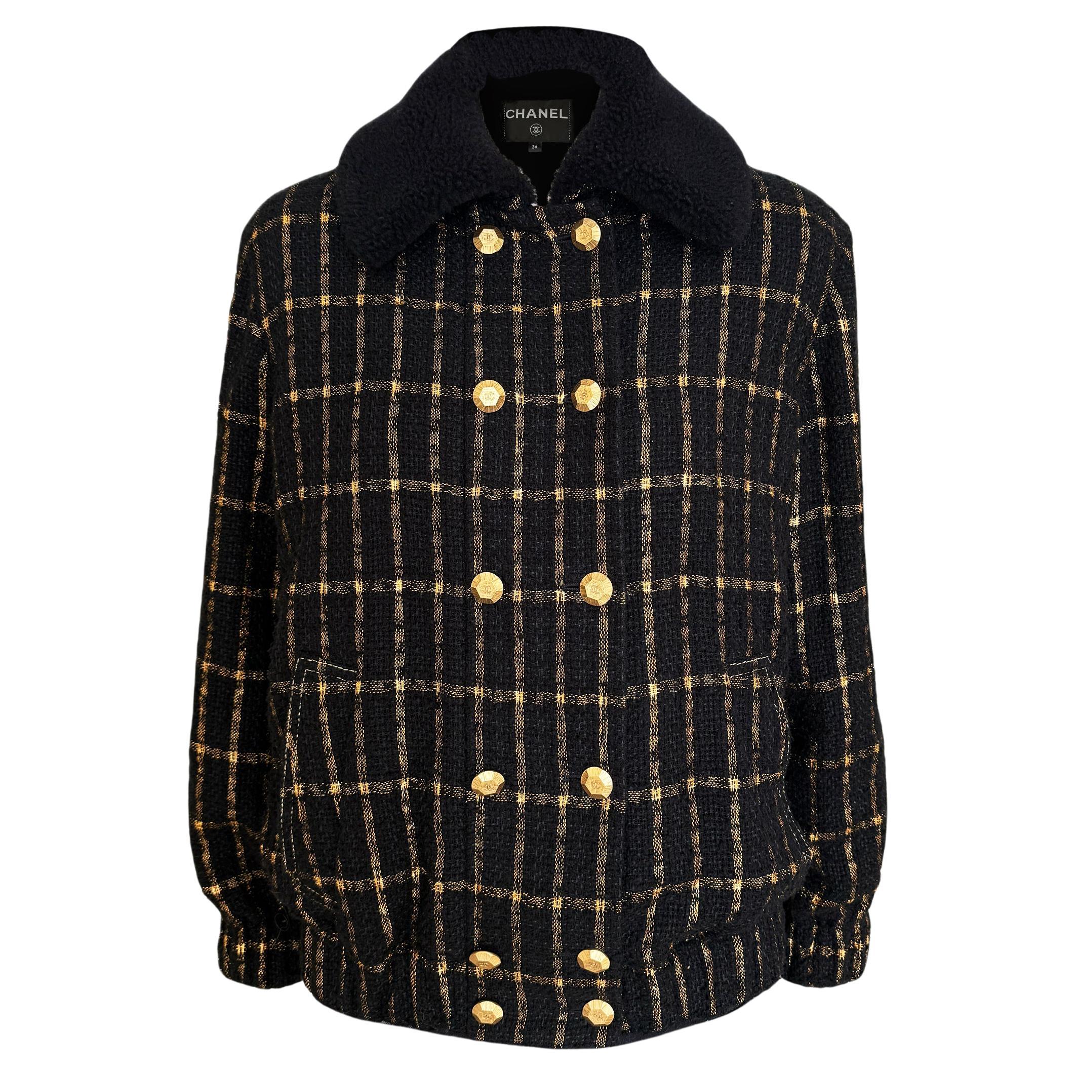 Chanel Paris / Egypt Eternal Geometry Black Tweed Jacket 36 FR